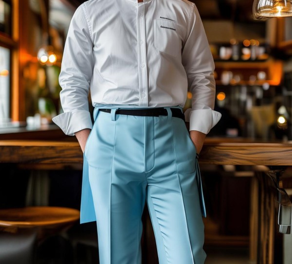 餐饮酒店服务员工作服，你的工装裤