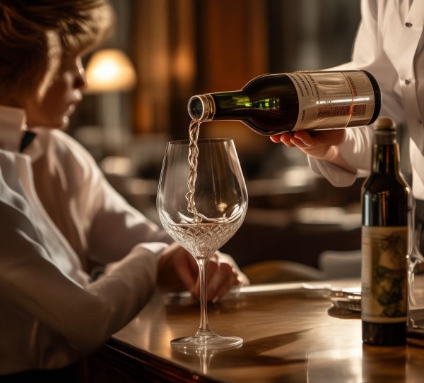 酒店服务员倒酒礼仪，尊重顾客的品质生活