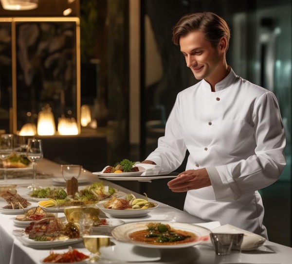 酒店餐饮服务员，服务之道，创新之光